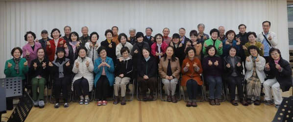 ◇오디션을 거쳐 선발한 6090청춘합창단 단원들. 만60세부터 84세까지 47명이 활동하고 있다. 