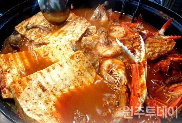 ◇전복해물 두부전골